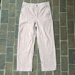 Everlane Pink Corduroy Straigh Leg Crop